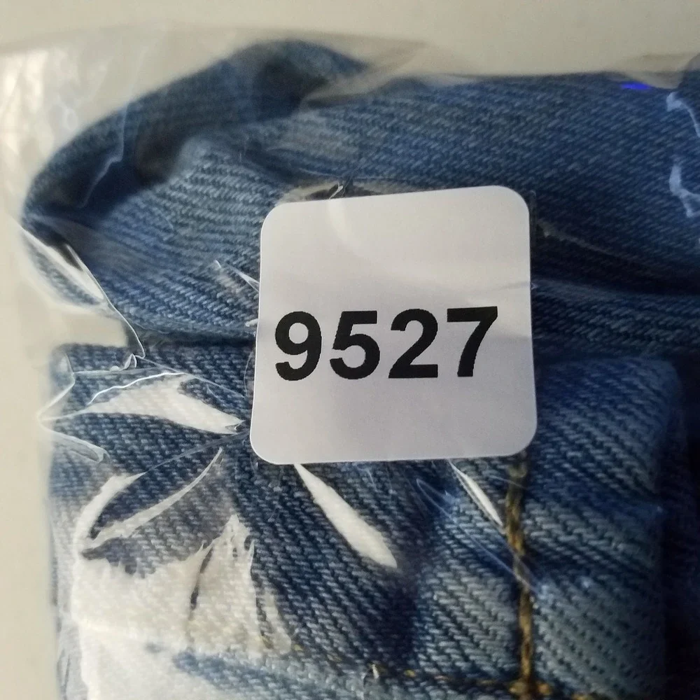 Old Navy Womens Size 10 High Rise OG Straight Distressed Jeans Medium Wash Denim - Picture 10 of 10